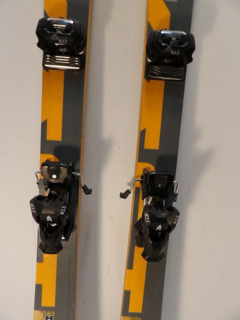 Mens Kastle FX 96 w/ Attak Size 188cm Downhill Skis - Grey / Orange