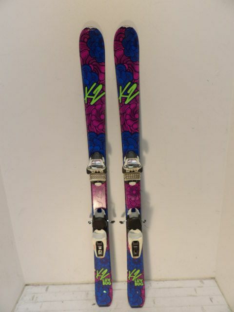 Youth K2 Luv Bug Size 124cm Kids Skis - Purple / Blue