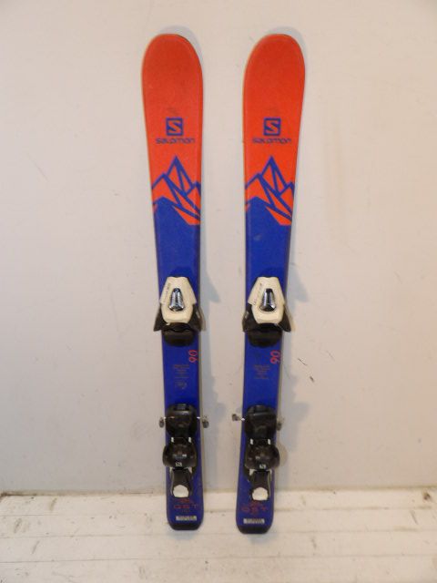 Youth Salomon QST Max Size 90cm Kids Skis - Blue / Orange