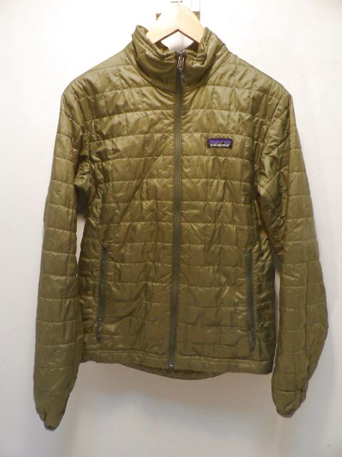 Mens Patagonia Size Small Green Puffy Jacket - Green