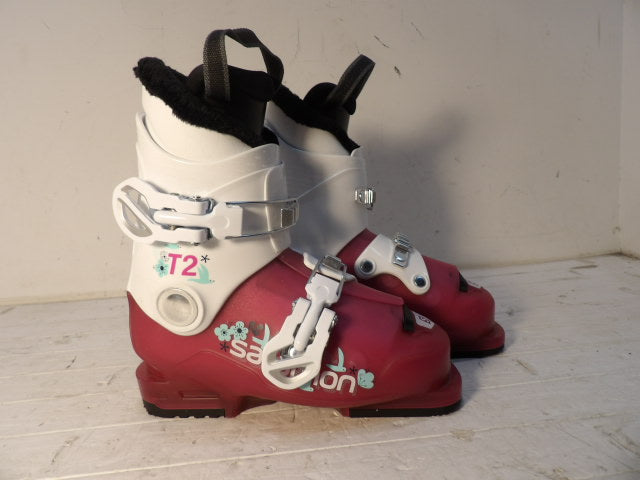 Youth Salomon Size 19.5 T2 Kids Boots - Pink / White