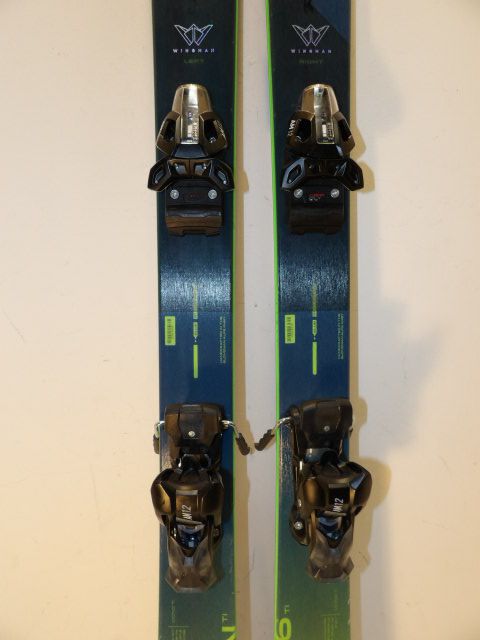 Mens Elan Wingman 86 TI w/ AM12 Size 166cm Downhill Skis - Blue Green