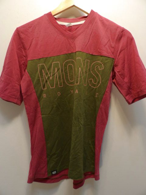 Mons Royale W's S/S Mtn Bike Jersey - Rose/Green - S