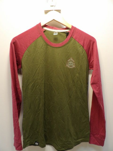 Mons Royale W's 3/4 T-Shirt - Rose/Green - S