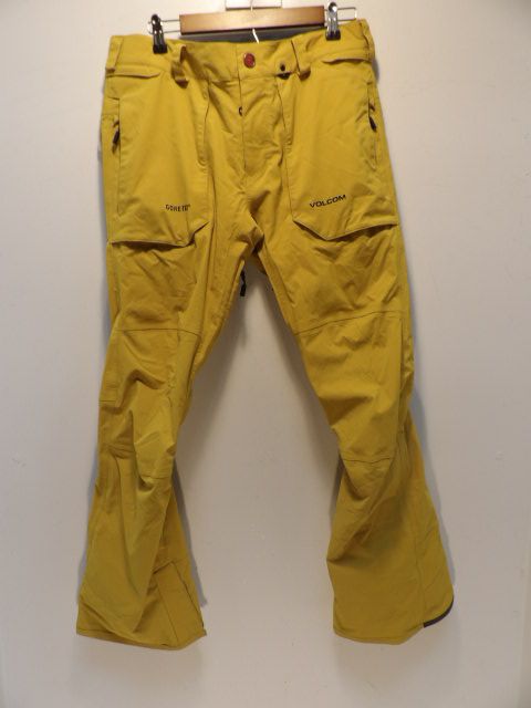 Mens Volcom Gore-tex Size Medium Yellow Pants - Yellow