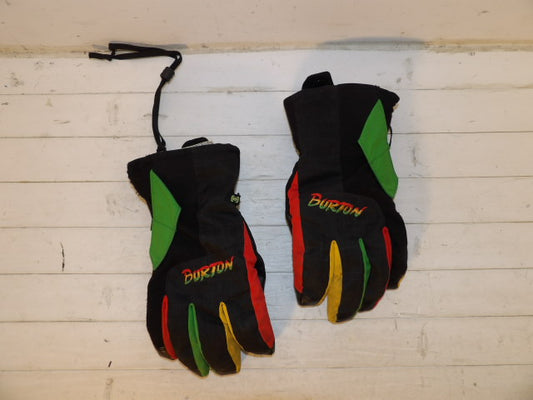 Mens Burton Gore-tex Size Medium Rasta Gloves - Rasta