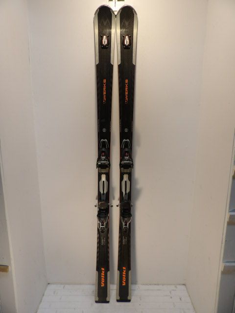 Mens Volkl Code VWerks w/ Marker Size 186cm Downhill Skis - Black / Orange