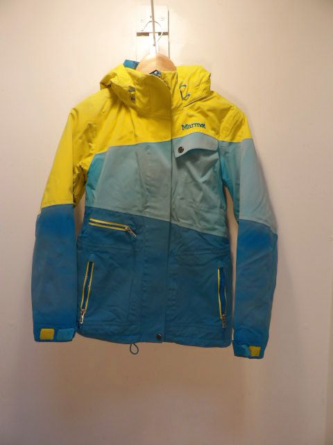 Women's Marmot Size Small Blue Jacket - Yellow / Blue