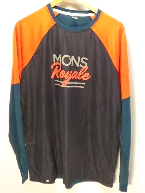 Mons Royale Redwood Enduro LS Jersey - Blue/Orange - L