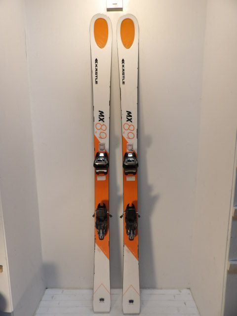 Mens Kastle MX 89 w/ Griffon Size 180cm Downhill Skis - White / Orange