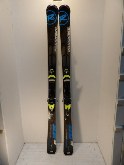 Mens Rossignol Experiance 88 w/ Look Dual Size 178cm Downhill Skis - Wood / Blue