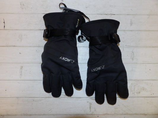 Women's Roxy Gor-Tex Size Small Black Gloves - Black